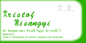 kristof misangyi business card